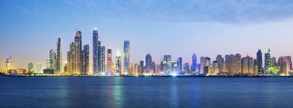 Panoramic view of Dubai, UAE.