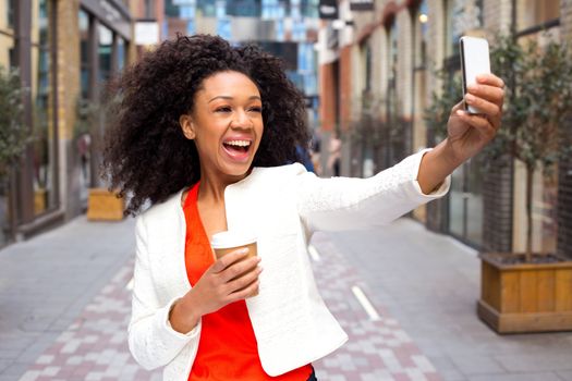 young woman taking a selfie