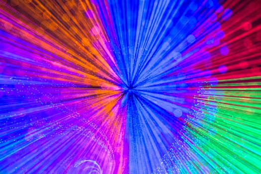 Colorful abstract background, using motion blur from tunnel lights night