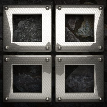metal and stone background
