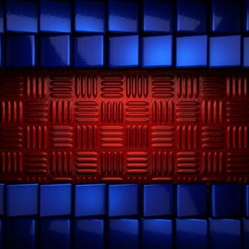 red and blue metal background