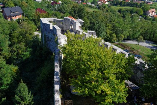 Bastion of Celje medieval castle in Slovenia