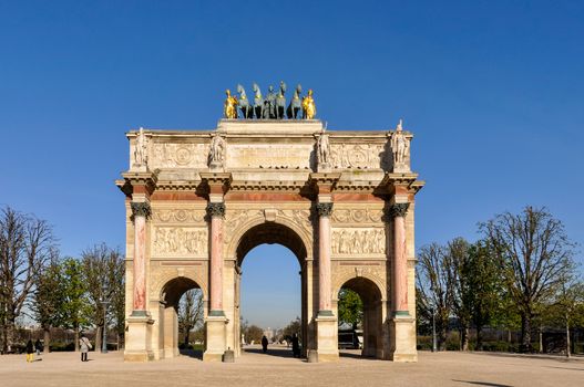 The Arc de Triomphe du Carrousel in Paris, France