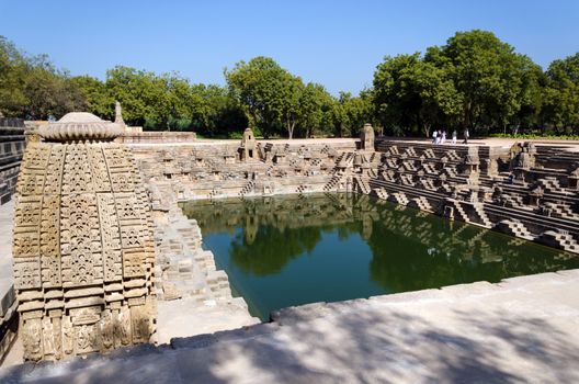 Stepwell at Sun Temple Modhera in Ahmedabad, Gujarat, India