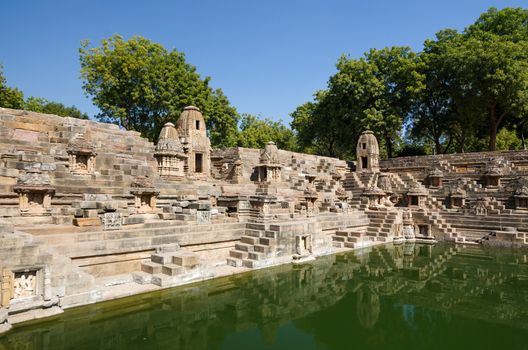 Stepwell at Sun Temple Modhera in Ahmedabad, Gujarat, India