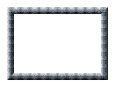  	
Blank photo frame with fine embossed texture abstract gray tone, isolated on a white background