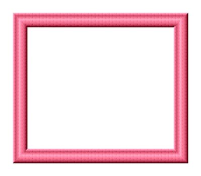 
Empty picture frame embossed pink tone, isolated on a white background