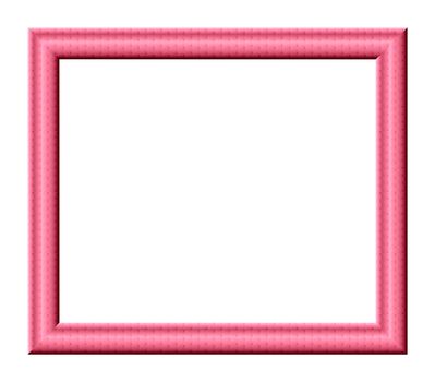 
Empty picture frame embossed pink tone, isolated on a white background