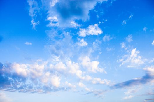 Blue sky with lots of white clouds