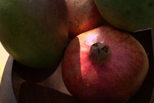 Exotic fruits ready for use in a garden