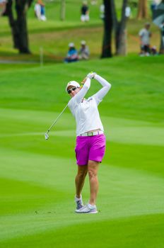 CHONBURI - MARCH 1: Karrie Webb of Australia in  Honda LPGA Thailand 2015 at Siam Country Club, Pattaya Old Course on March 1, 2015 in Chonburi, Thailand.