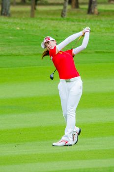 CHONBURI - MARCH 1: Budsabakorn Sukapan of Thailand in  Honda LPGA Thailand 2015 at Siam Country Club, Pattaya Old Course on March 1, 2015 in Chonburi, Thailand.