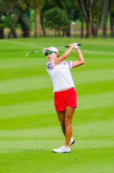 CHONBURI - MARCH 1: Hyo Joo Kim of South Korea in Honda LPGA Thailand 2015 at Siam Country Club, Pattaya Old Course on March 1, 2015 in Chonburi, Thailand.