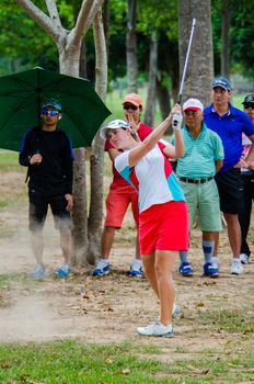 CHONBURI - MARCH 1: Caroline Masson of Germany in Honda LPGA Thailand 2015 at Siam Country Club, Pattaya Old Course on March 1, 2015 in Chonburi, Thailand.