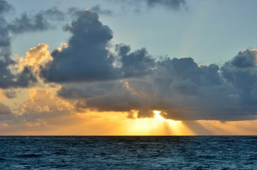 Spectacular caribbean sunset