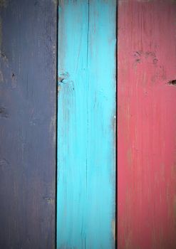 Close up of painted boards of timber wood 