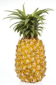 Pineapple Sweet and leaves on a white background.