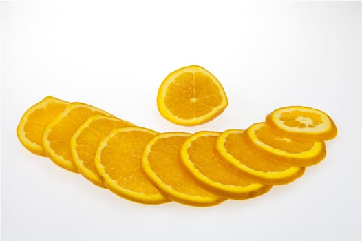 orange  slice isolate on white background