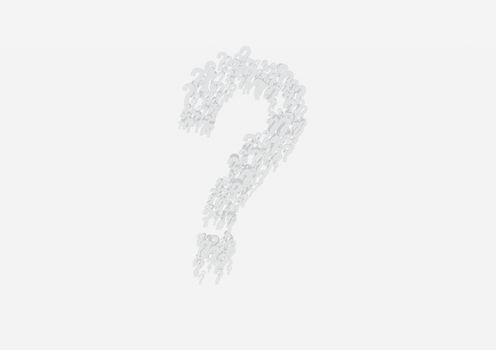 The question mark consisting of a set of small question marks