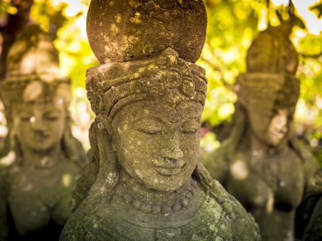 The old stone statue. Indonesia, Bali.
