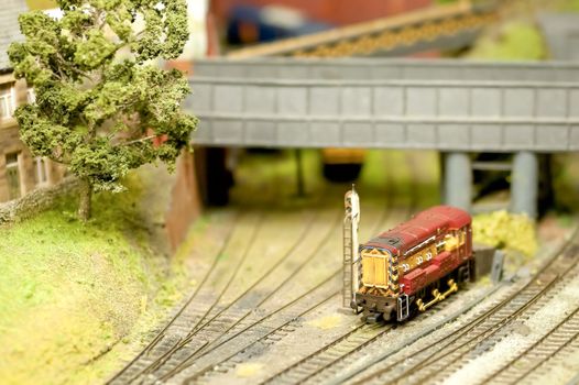 model train set freight locomotive with shallow d.o.f