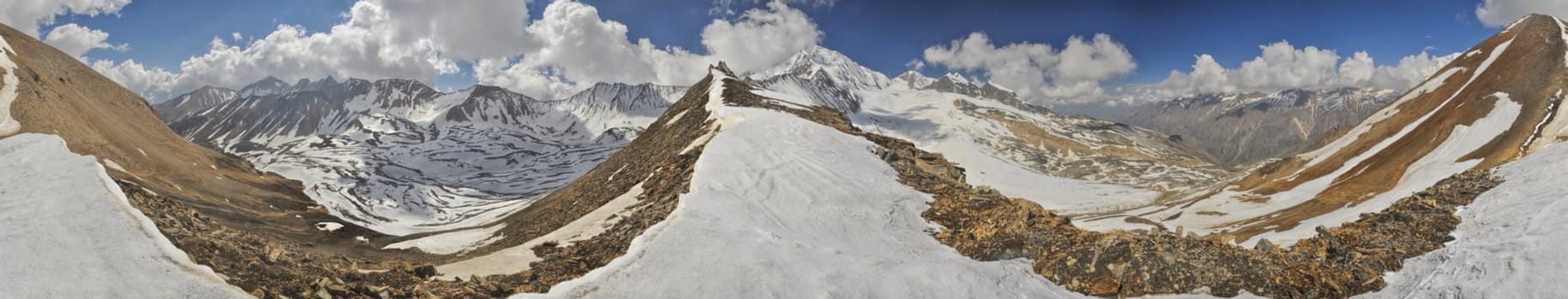 Scenic panorama in Dolpo region in Nepal