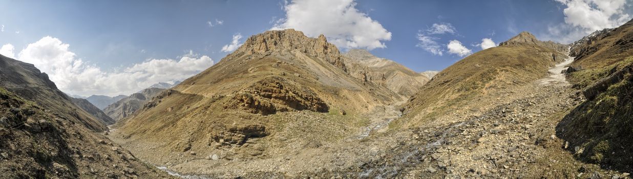 Scenic panorama in Dolpo region in Nepal