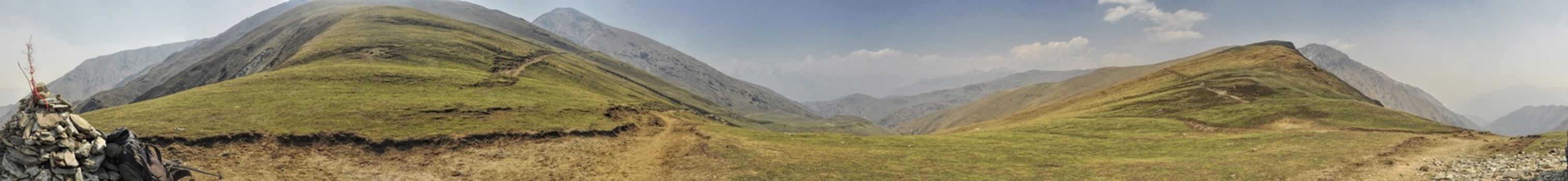 Scenic panorama in Dolpo region in Nepal