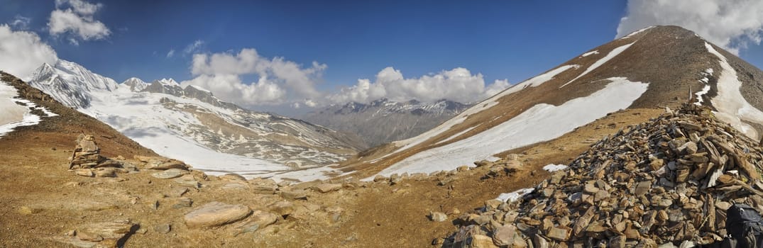 Scenic panorama in Dolpo region in Nepal