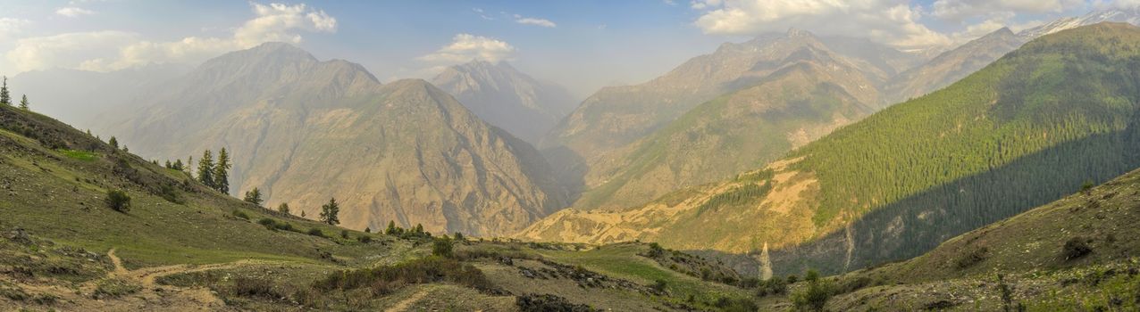 Scenic panorama in Dolpo region in Nepal