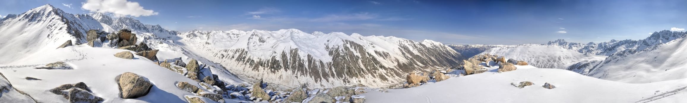 Scenic panorama of Kackar Mountains in Turkey
