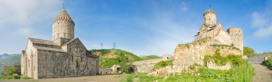 Scenic panorama of old monastery in Tatev, Armenia