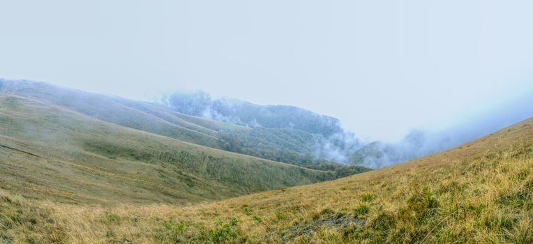 Scenic view of the Ukraine's countryside on cloudy day