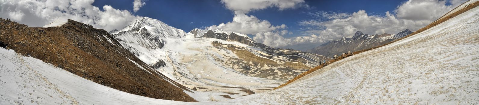Scenic panorama in Dolpo region in Nepal