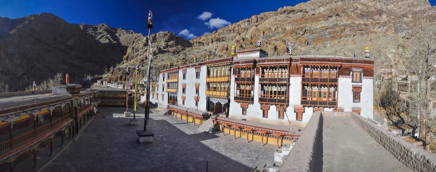 Picturesque view of monastery in Ladakh, India