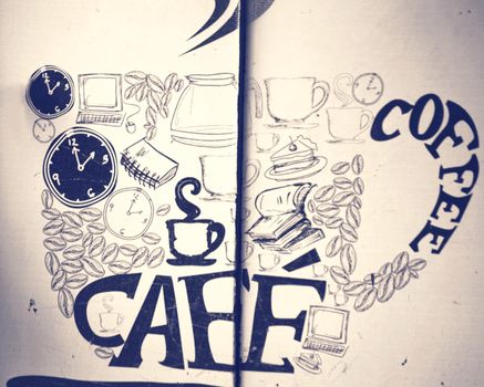 Tea or coffee cafe business background