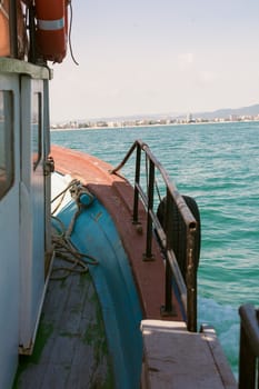 Sea view from the front of the boat