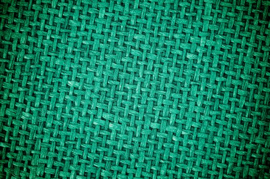 Background of Dark Green Textile Canvas closeup