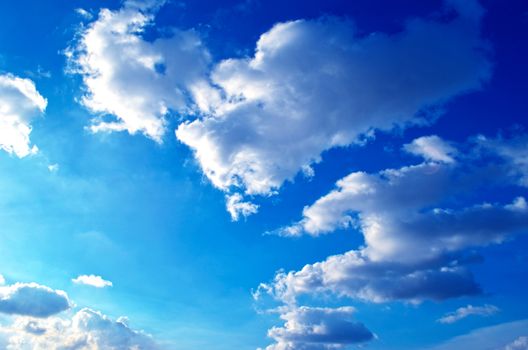 Blue sky with white cloud