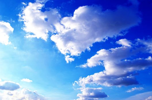 Blue sky with white cloud