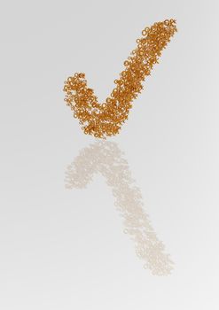 Check mark sign made from a set of small check marks.