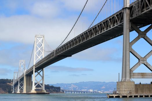 Bay Bridge and sailfish in San Francisco