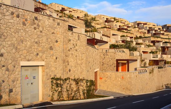 View of vacation house in Porto piccolo, Sistiana. Italy