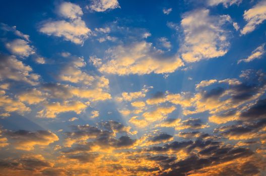 Sky background in sunrise