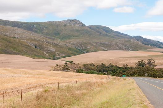 Landscape next to the N2 main road between and Caledon and Riviersonderend in the Overberg region of South Africa
