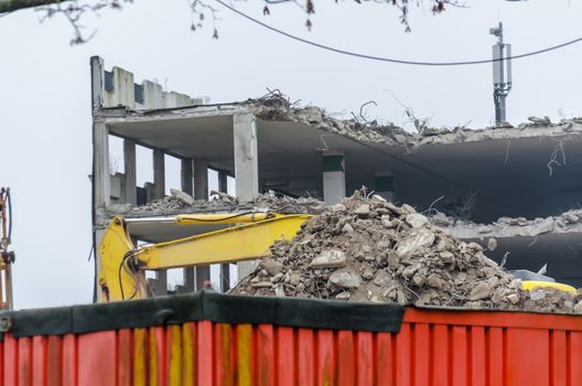 Disassembly the Old parking House in Velbert on East Street.