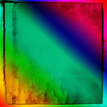 Rough grungy rainbow spectrum gradient as background texture