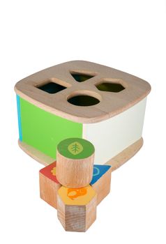 Picture of a baby wood block toy