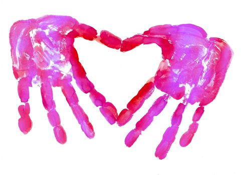 HandPrint in the form of Love