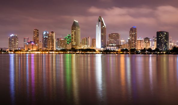 Clouds look ominous over San Diego, California